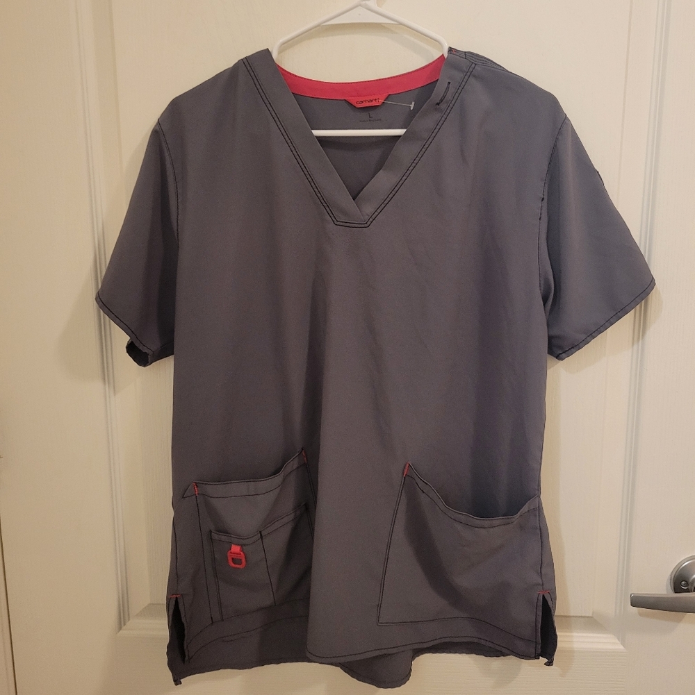 Carhartt Charcoal Top with Pink Accents